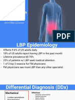 Osteopathic Approach To Low Back Pain: Robert Kim, DO FM Pgy-2 2019 FOMA Convention