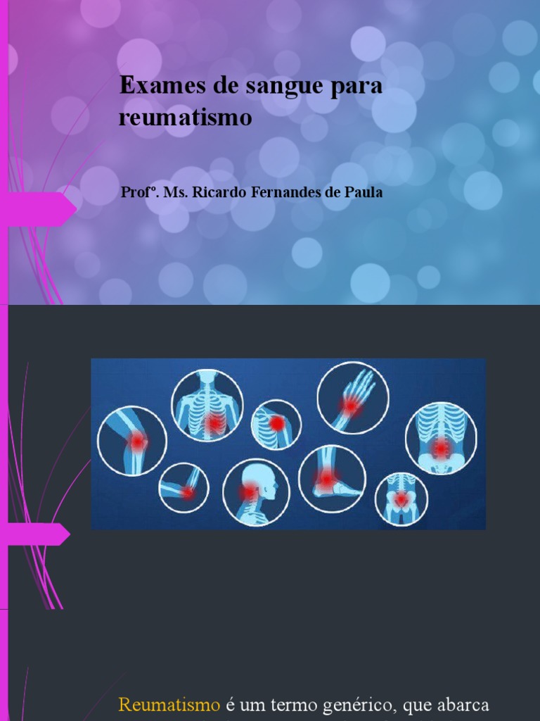 Exames de Sangue para Reumatismo | PDF | Sistema imunológico | Sangue