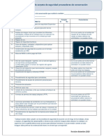 Check List Revisión de Carpeta de Seguridad Proveedores de Conservacion 2020