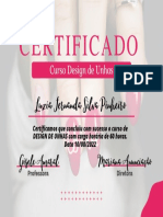 Certificado Extensão de Cílios