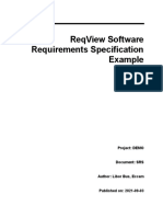 Reqview Software Requirements Specification Example: Project: Demo