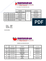 Play Home Class Work Time Table