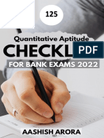 Quant Checklist 125 PDF 2022 by Aashish Arora