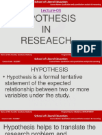 3.A-Quantative & Qualitative Research - L-3 - Part-I - Hypothesis in Research