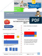 2ºaño-Álgebra-s1-Factorización Por Identidades y Aspa Simple