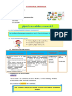 SESION 10 COMUNICACIÓN ¿Qué Frutas Debo Consumir