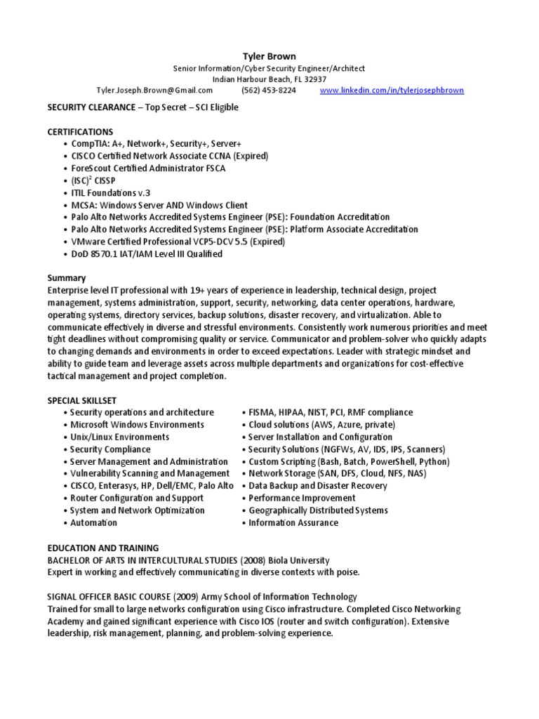 SECURITY CLEARANCE Top Secret SCI Eligible Certifications PDF