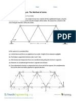 Analysis of Forces in a Warren Truss Bridge