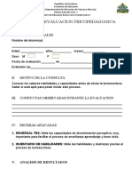 Informe de Evaluacion Psicopedagogica