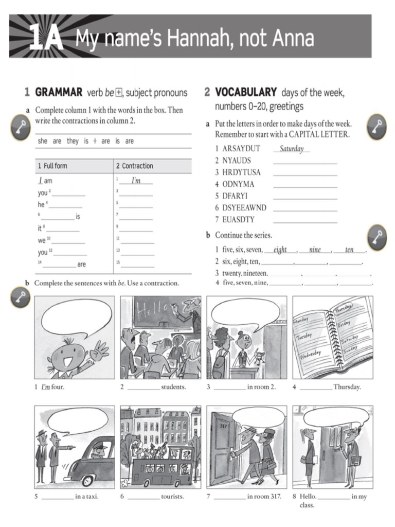 Verb Be Exercises | PDF
