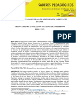 A Brinquedoteca Como Espaço de Aprendizagem Na Educaçã Infantil