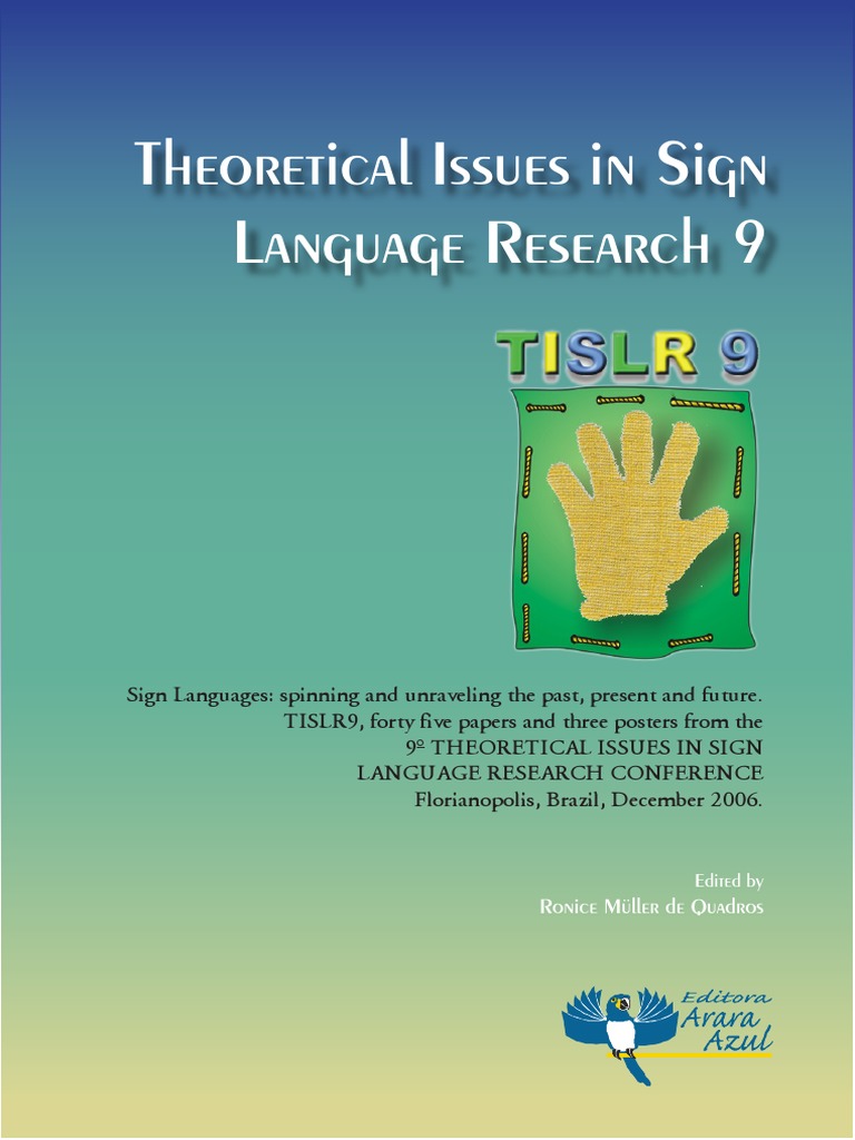 Theoretical Issues in Sign Language Research 9 PDF American Sign