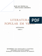 Literatura Popular Em Verso Antologia TOMO II