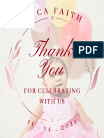 Rose Gold Floral Frame Thank You Label Sticker