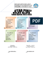 Daftar Piket Kelas XI. IPA Gumay Ulu 2022