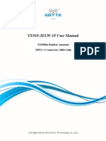 Tx915-Jzlw-15 User Manual: 915Mhz Rubber Antenna Ipex-1 Connector 3dbi Gain