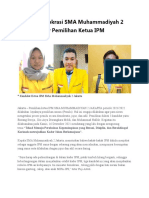 Belajar Demokrasi SMA Muhammadiyah 2 Jakarta Gelar Pemilihan Ketua IPM