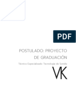 Criterios de Evaluación - Proyecto de Graduación Técnico en Tecnología de Sonido (Versión Exportación)