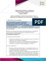 Guía de Actividades y Rúbrica de Evaluación - Unidad 3 - Paso 3 - Analizando Los Problemas de La Democracia en Colombia