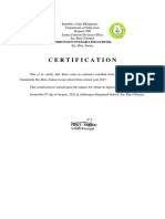 Certification So. Cadaragan