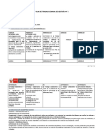 Plan de Trabajo Semana de Gestión 4 Y 5: I. Datos Generales