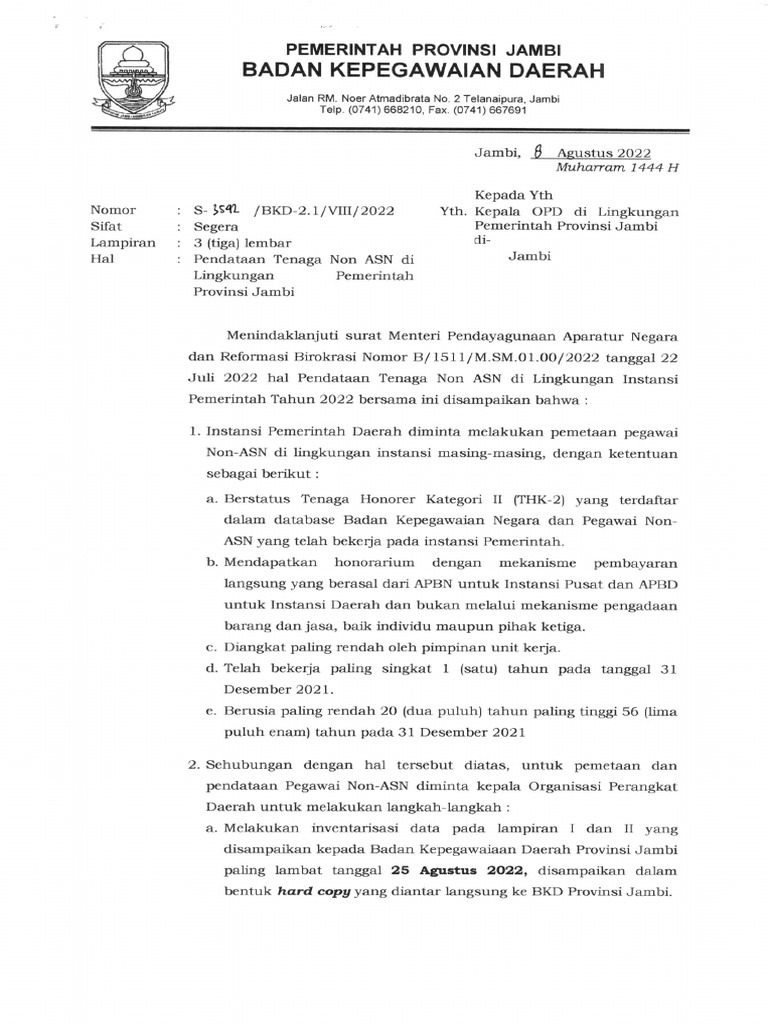 Pendataan Tenaga Non Asn Pemprov Jambi PDF