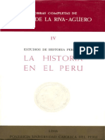 Estudios de historia peruana - La historia en el Perú - Riva-Agüero - Parte 1