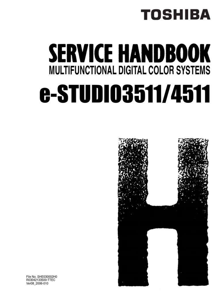 Toshiba E-STUDIO 3511-4511 Service Handbook | Image Scanner | Microsoft  Windows