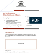 Advantages and Disadvantages of Radio: Learning Targets