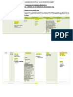 Agenda de Actividades Proyecto 7 Bachillerato