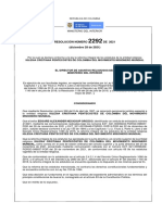 Resolucion 2292 Del 28 de Diciembre de 2021