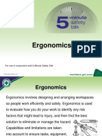 Ergonomics: For Use in Conjunction With 5-Minute Safety Talk