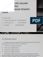 Peranan Guru dalam Memfasilitasi Perkembangan Peserta Didik