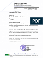 Surat Permohonan Pinjam Gedung PDM Jombang