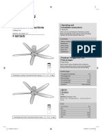 Operating and Installation Instructions: Ceiling Fan