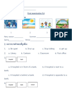 Final examination P.6 1. จับคู่คำ ศัพท์ให้ตรงกับร่ปภ พ