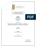 Reporte de Lectura: Obligaciones de Los Exportadores e Importadores en México Según Los Artículos 59, 59 A y 59B de La Ley Aduanera Vigente.