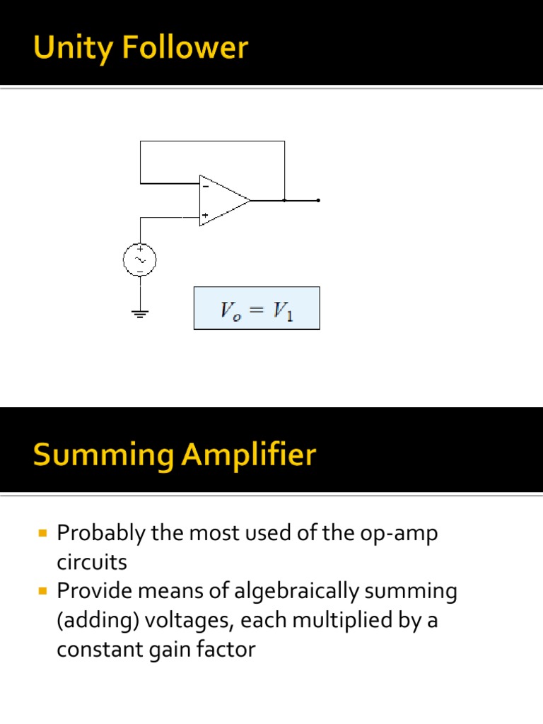 ppt5 Operational Amplifiers Applications PDF