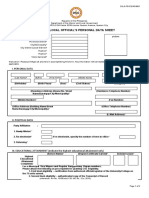 Elective Local Official'S Personal Data Sheet