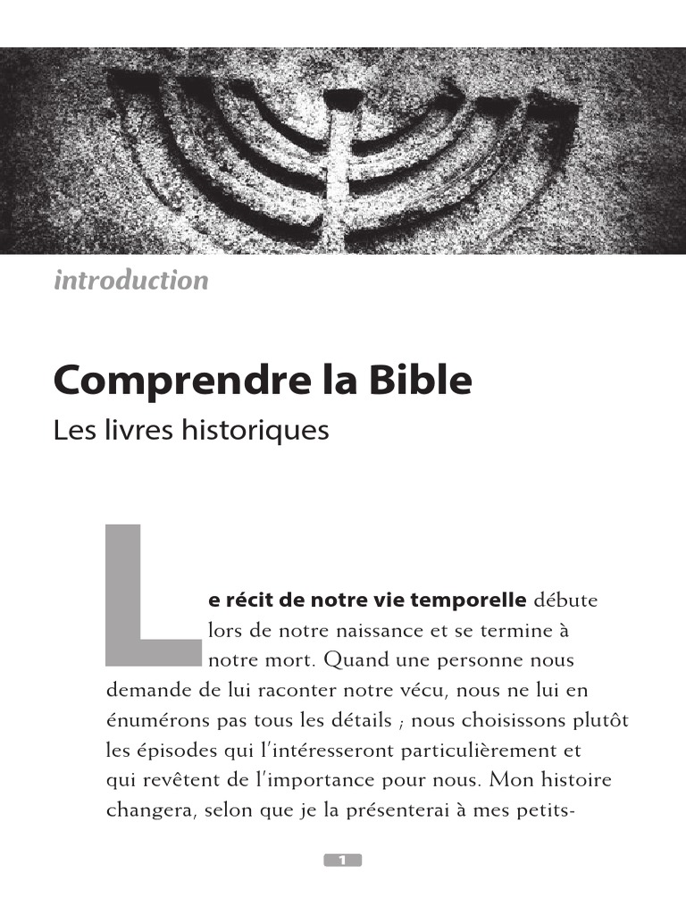 Comprendre La Bible Livres Historiques | PDF | Livres des Rois | Livre ...
