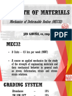 Mechanics of Deformable Bodies MEC32