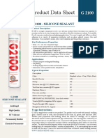 Product Data Sheet: G 2100 - Silicone Sealant