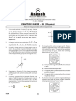 PRACTICE SHEET - 01 (Physics) : 2 3 4 - V I J K