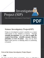 Science Investigatory Project Report
