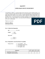 Sample Survey Instrument