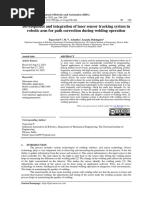 Development and Integration of Laser Sensor Tracking System in Robotic Arm For Path Correction During Welding Operation