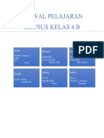 Jadwal Pelajaran Khusus Kelas 4