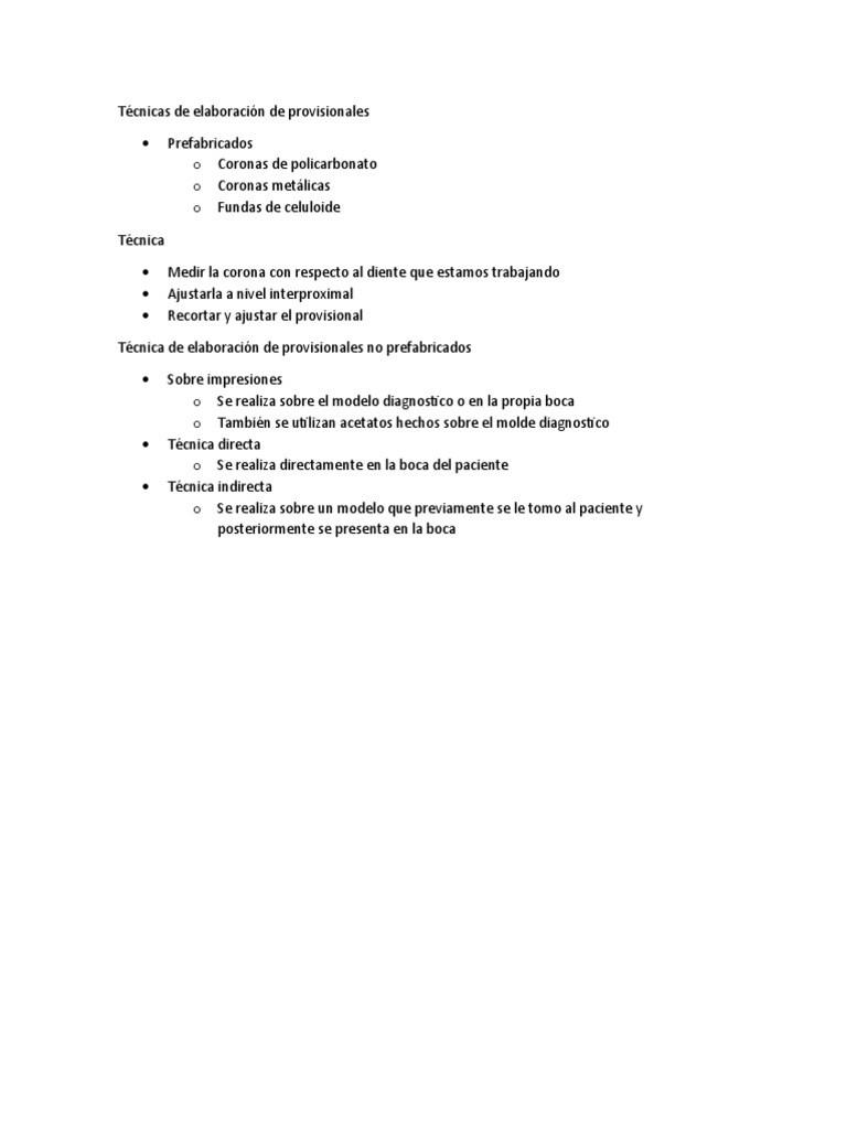 Técnicas provisionales dentales paso a paso PDF