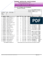 Official List of Enrolled Students: JD 401 JD 1.5B (New Curriculum)