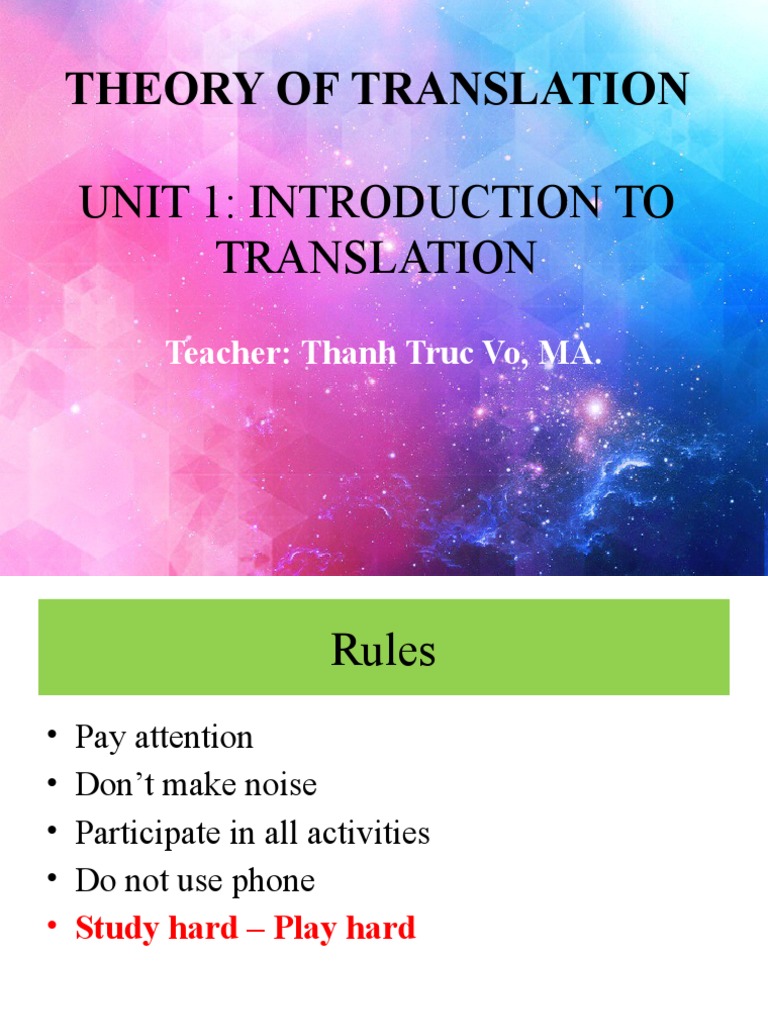 Introduction to Translation Theory | PDF | Language Interpretation ...